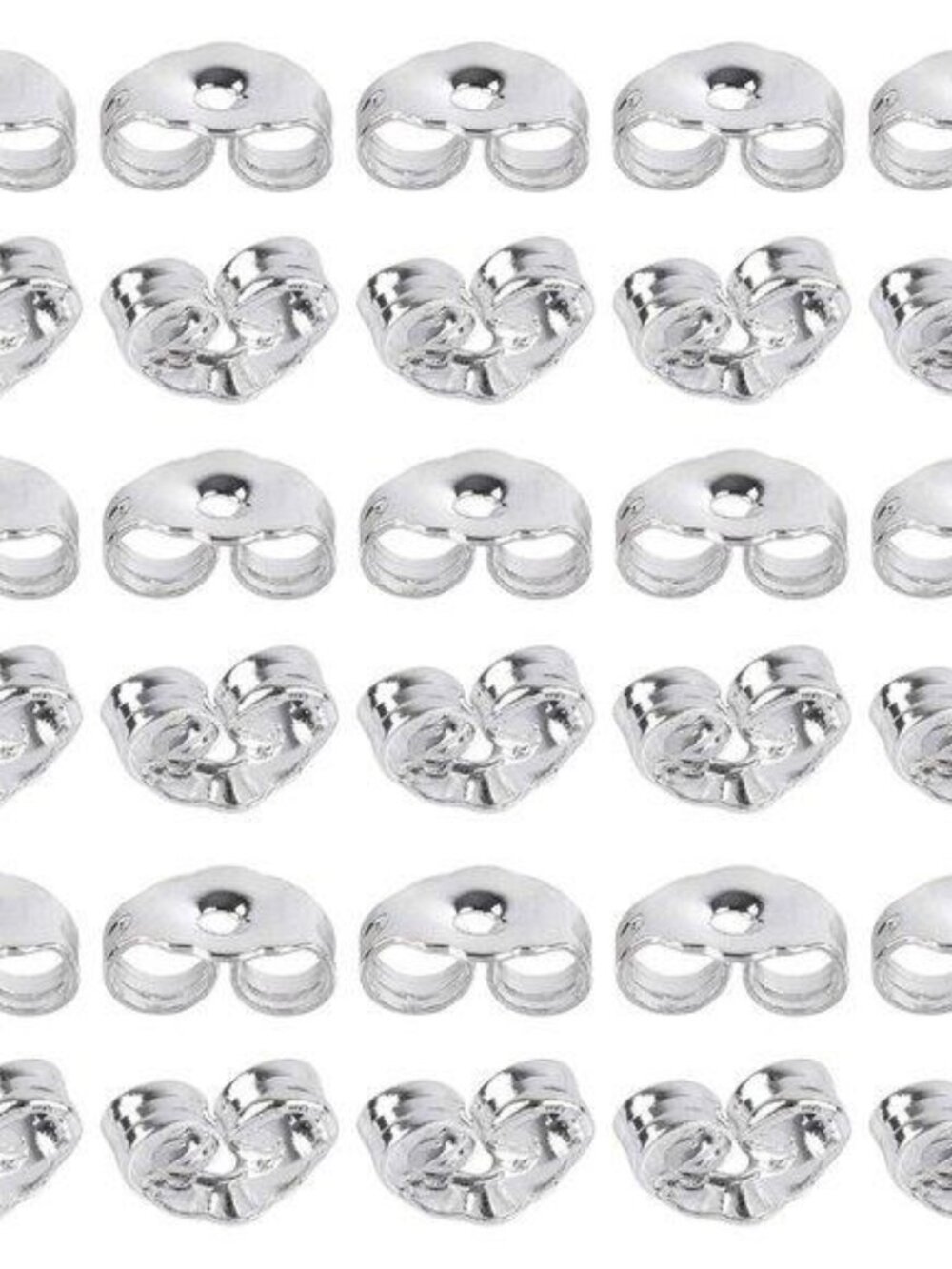 30pcs/15 Pairs 925 Sterling Silver Earring Backs Replacement Secure Ear Lockings
